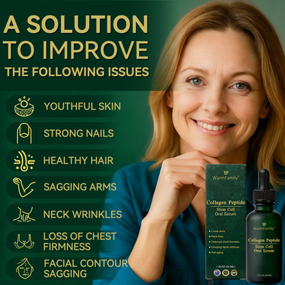 【𝐿𝑎𝑠𝑡 𝐷𝑎𝑦 𝑃𝑟𝑜𝑚𝑜𝑡𝑖𝑜𝑛 70% 𝑂𝐹𝐹】𝑾𝒂𝒓𝒎𝑭𝒂𝒎𝒊𝒍𝒚® 𝑆𝑡𝑒𝑚 𝐶𝑒𝑙𝑙 & 𝐶𝑜𝑙𝑙𝑎𝑔𝑒𝑛 𝑃𝑒𝑝𝑡𝑖𝑑𝑒 𝑂𝑟𝑎𝑙 𝐷𝑟𝑜𝑝𝑠 (Lift & Firm Sagging Skin & Reduce Wrinkle Formation)