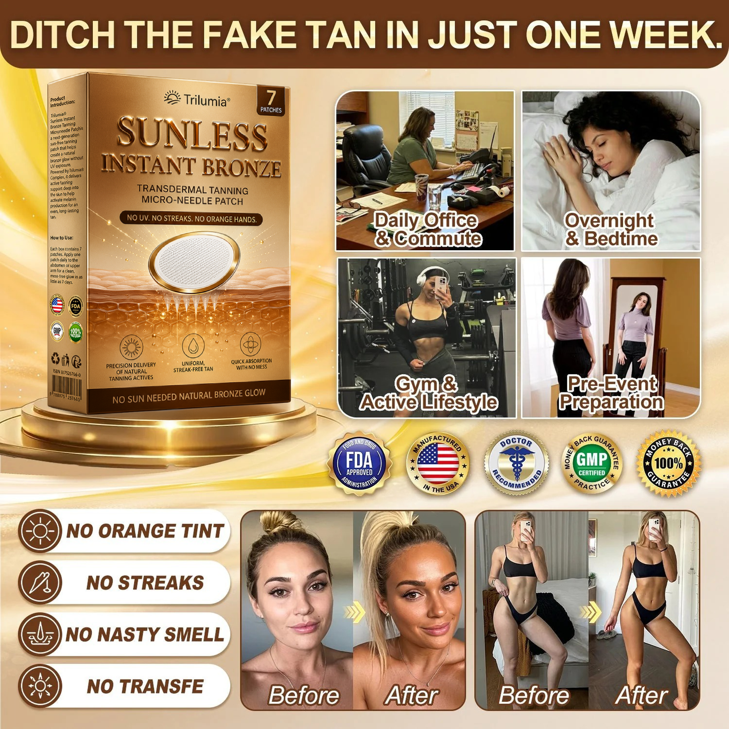 𝑶𝒇𝒇𝒊𝒄𝒊𝒂𝒍 𝑺𝒕𝒐𝒓𝒆 | ☀️ Trilumia® 𝐒𝐮𝐧𝐥𝐞𝐬𝐬 𝐈𝐧𝐬𝐭𝐚𝐧𝐭 𝐁𝐫𝐨𝐧𝐳𝐞 𝐓𝐚𝐧𝐧𝐢𝐧𝐠 𝐌𝐢𝐜𝐫𝐨𝐧𝐞𝐞𝐝𝐥𝐞 𝐏𝐚𝐭𝐜𝐡 🇺🇸 (𝐉𝐮𝐬𝐭 𝐨𝐧𝐜𝐞 𝐚 𝐝𝐚𝐲) 𝐕𝐢𝐬𝐢𝐛𝐥𝐞 𝐁𝐫𝐨𝐧𝐳𝐞 𝐆𝐥𝐨𝐰 𝐢𝐧 𝟕 𝐃𝐚𝐲𝐬 ✅ 𝐍𝐨 𝐔𝐕, 𝐍𝐨 𝐎𝐫𝐚𝐧𝐠𝐞, 𝐍𝐨 𝐒𝐭𝐫𝐞𝐚𝐤𝐬, 𝐍𝐨 𝐃𝐇𝐀, 𝐍𝐨 𝐌𝐞𝐬𝐬.
